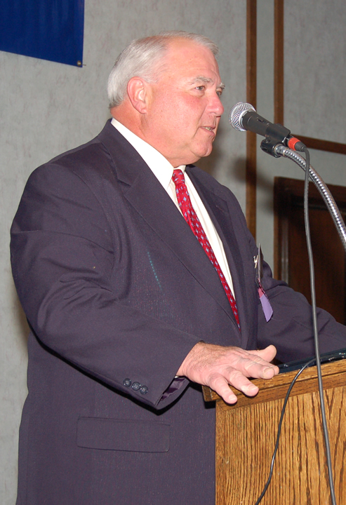 Outgoing VP Jim Woolf saying his farewells