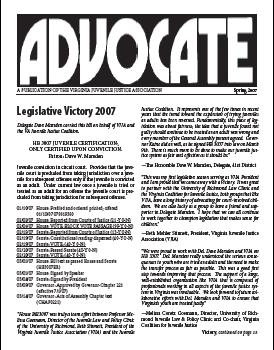 The ADVOCATE: Download or Print Spring 2007 Issue